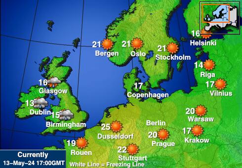 Quần đảo Åland Bản đồ nhiệt độ thời tiết 