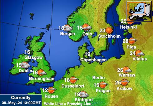 Åland Islands Weather Temperature Map 