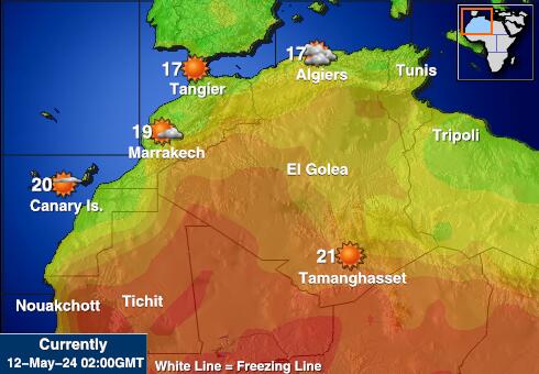 Aljazair Peta Suhu Cuaca 