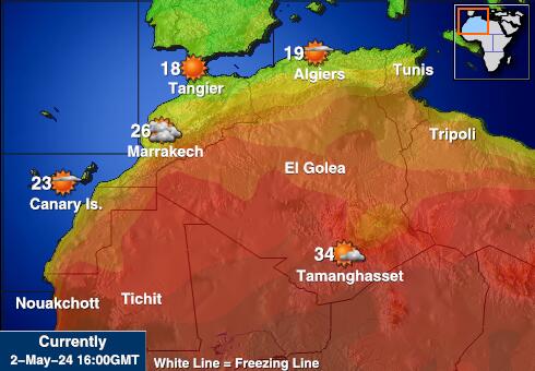 Argelia Mapa de temperatura Tiempo 