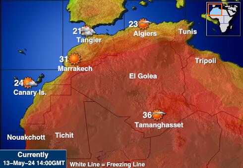阿爾及利亞 天氣溫度圖 