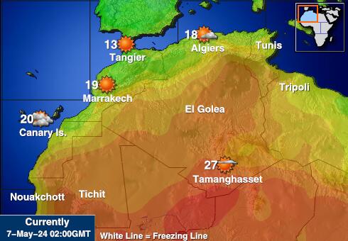 Aljazair Peta Suhu Cuaca 