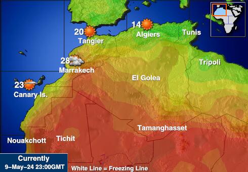 Алжир Температурна карта за времето 