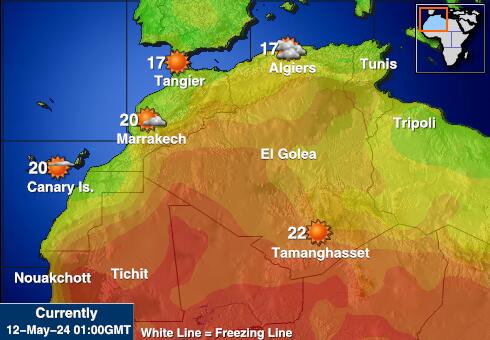 Algeria Sää lämpötila kartta 