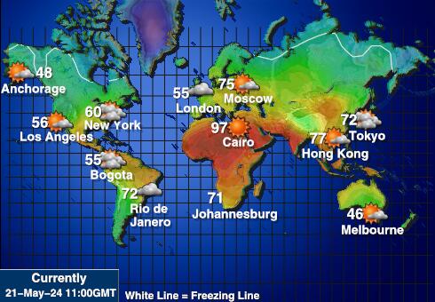 Samoa Amerykańskie Temperatura Mapa pogody 