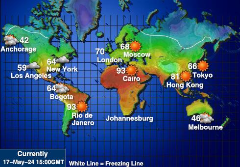 ساموا الأمريكية خريطة درجة حرارة الطقس 