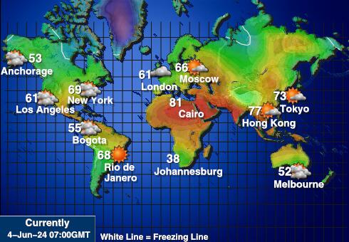 Arktinen Sää lämpötila kartta 