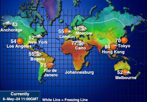 Arctisch Weer temperatuur kaart 