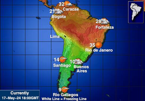 Arjantin Hava sıcaklığı haritası 