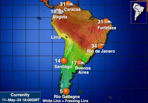 Argentina Weather Temperature Map 