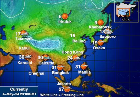 Ашмор и Картье острова Карта погоды Температура 