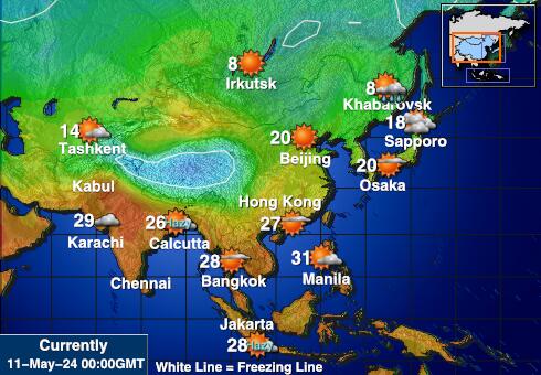 阿什莫尔和卡地尔群岛 天气温度图 