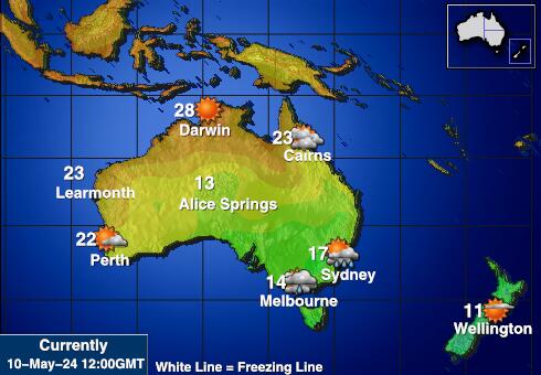 Australia Temperatura Mapa pogody 
