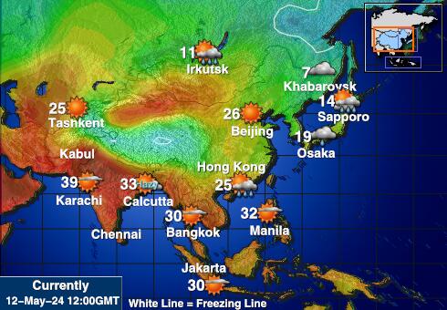 Azerbaijan Peta Suhu Cuaca 