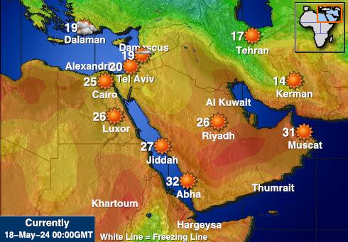 Bahrajn Temperatura Mapa pogody 