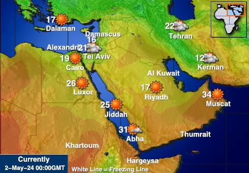Бахрейн Температурна карта за времето 