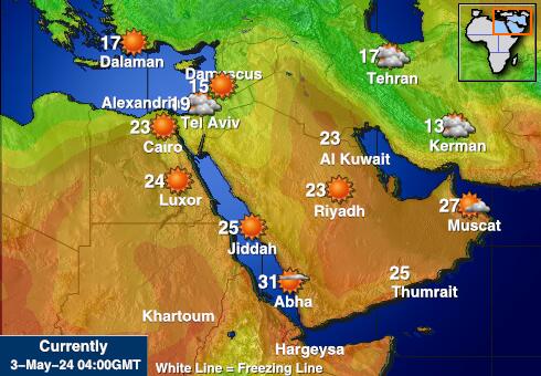Bahrain Mapa teplôt počasia 