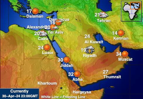 Bahrain Peta Suhu Cuaca 