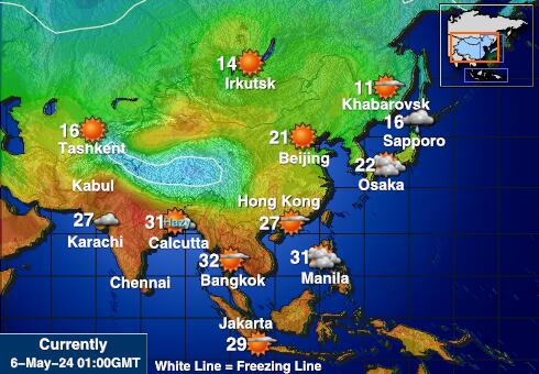 Остров Бейкер Карта погоды Температура 