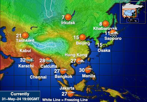 بنغلاديش خريطة درجة حرارة الطقس 