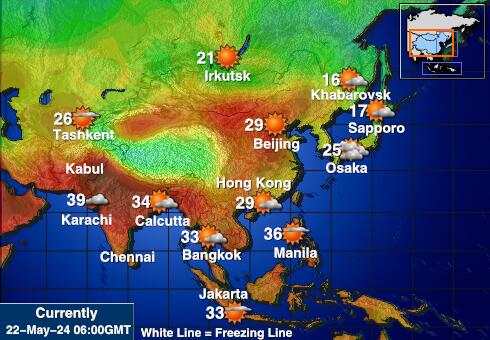 Бассас да Індія Карта температури погоди 