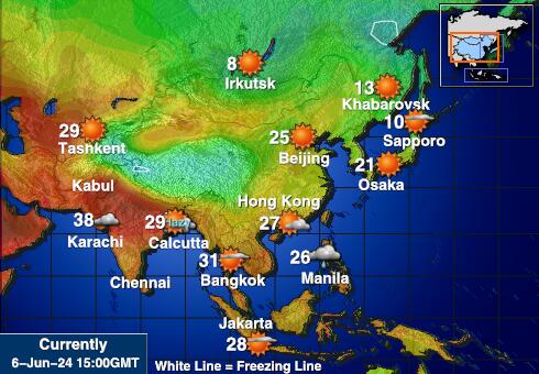 Bassas da India Været temperatur kart 