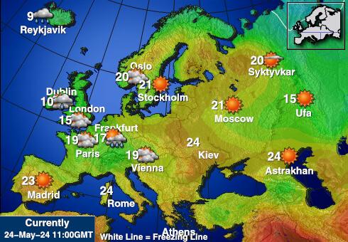 Vitryssland Vädertemperaturkarta 