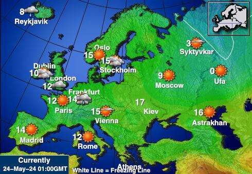 Baltkrievija Laika temperatūra karte 