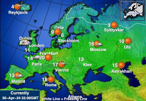 Bielorusko Mapa teplôt počasia 