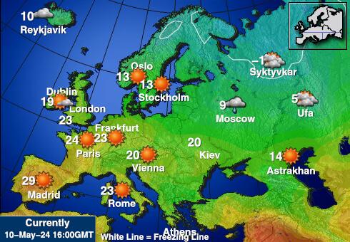 Bielorusko Mapa teplôt počasia 
