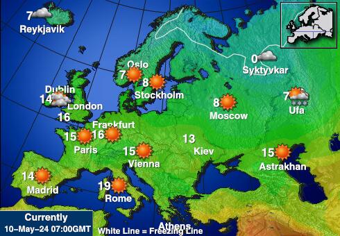 Belarus Peta Suhu Cuaca 
