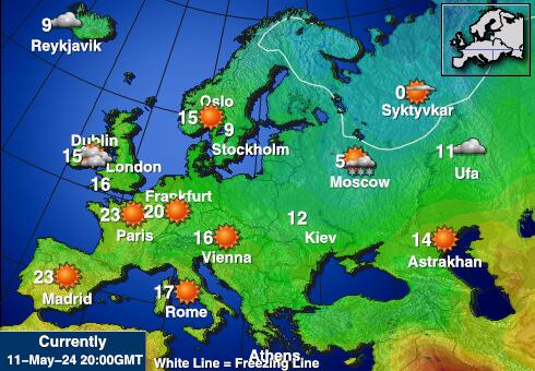 Wit-Rusland Weer temperatuur kaart 