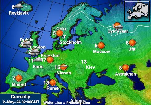 白俄罗斯 天气温度图 