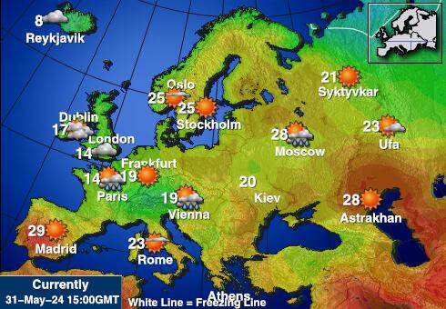 Hviderusland Vejret temperatur kort 