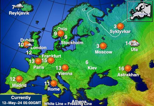 Беларусь Карта погоды Температура 