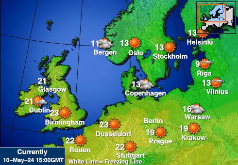 Belgium Peta Suhu Cuaca 
