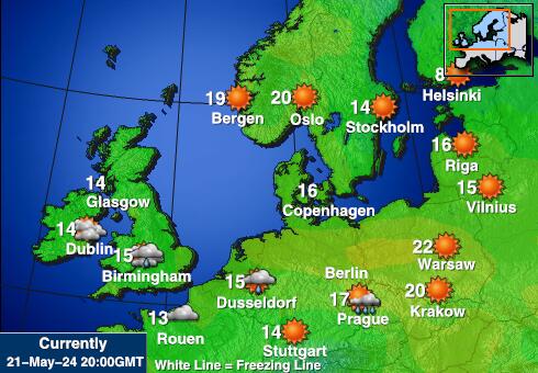 Belgia Temperatura Mapa pogody 
