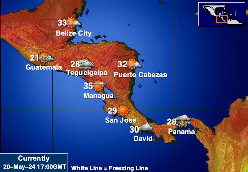 Belize Vädertemperaturkarta 