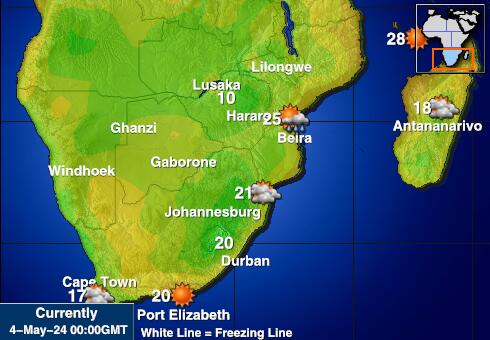 Ботсуана Температурна карта за времето 