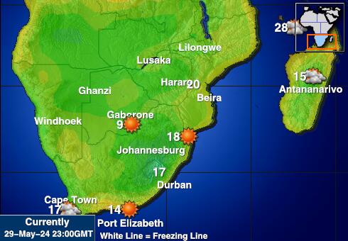 Ботсуана Температурна карта за времето 