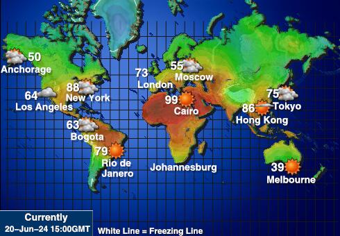 Insula Bouvet Harta temperaturii vremii 