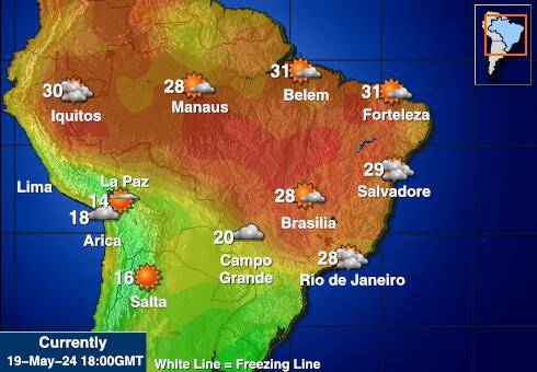 Brasilien Vejret temperatur kort 