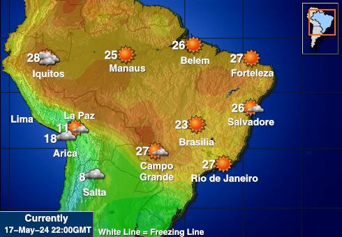 巴西 天气温度图 