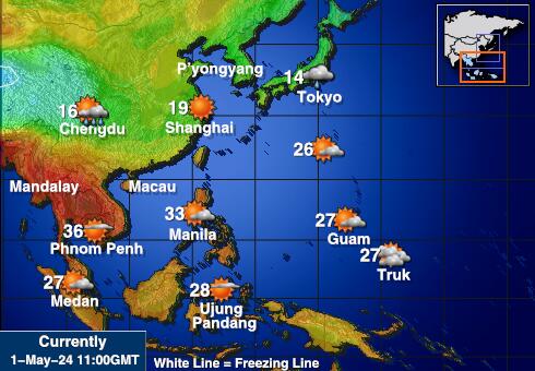 Brunei Peta Suhu Cuaca 