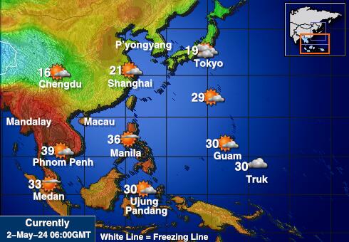 Brunei Weather Temperature Map 