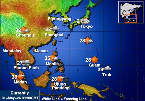 Бруней Карта погоды Температура 