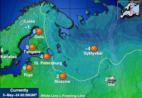 Болгария Карта погоды Температура 