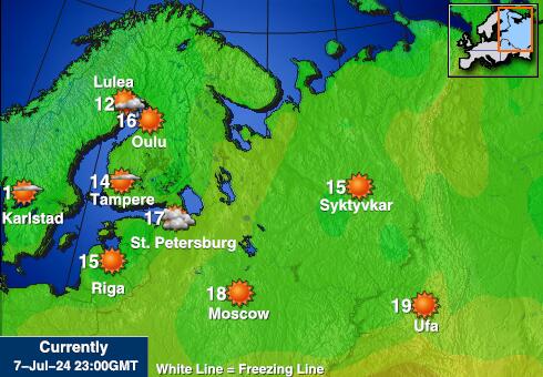 بلغاريا خريطة درجة حرارة الطقس 