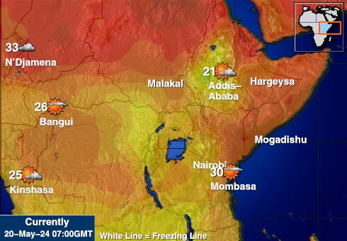 Burundi Sää lämpötila kartta 
