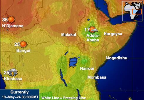 Burundi Peta Suhu Cuaca 
